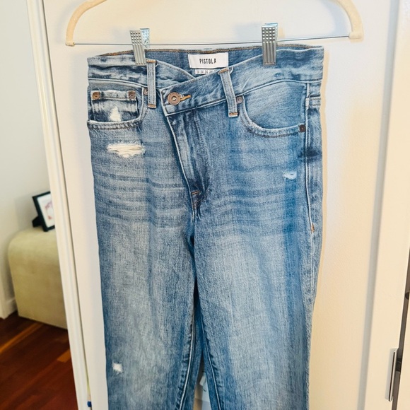 PISTOLA asymmetric waist skinny jeans - Picture 4 of 4